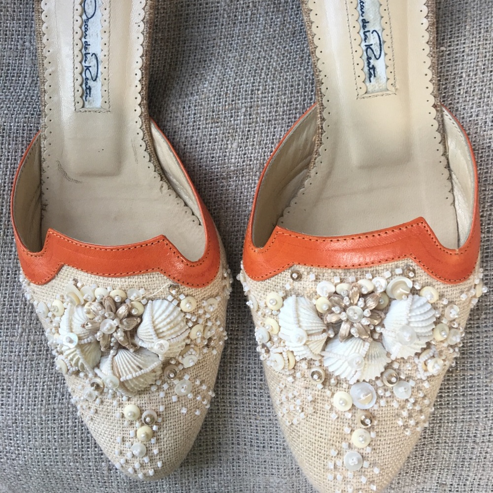 Sold OSCAR De La RENTA Seashell Sandal Flats